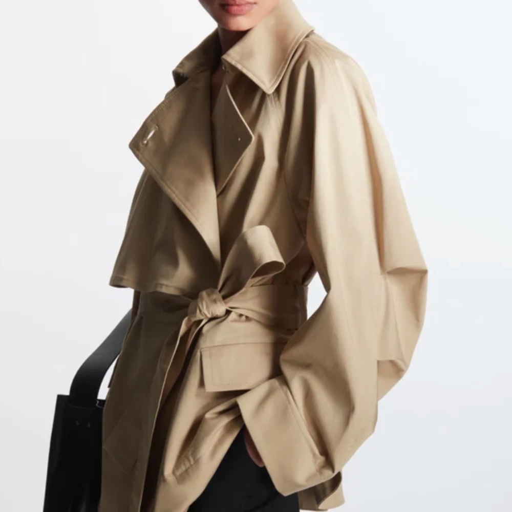 COS Cropped Trench Oversized Size 6-8